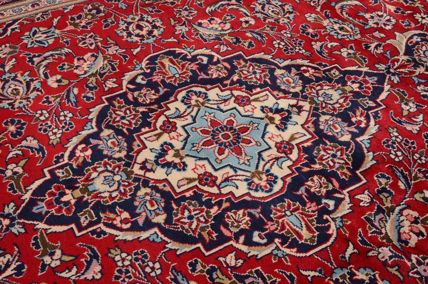 Persisk tæppe - Keshan - 351 x 239 cm - rød