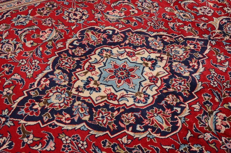 Persisk tæppe - Keshan - 351 x 239 cm - rød