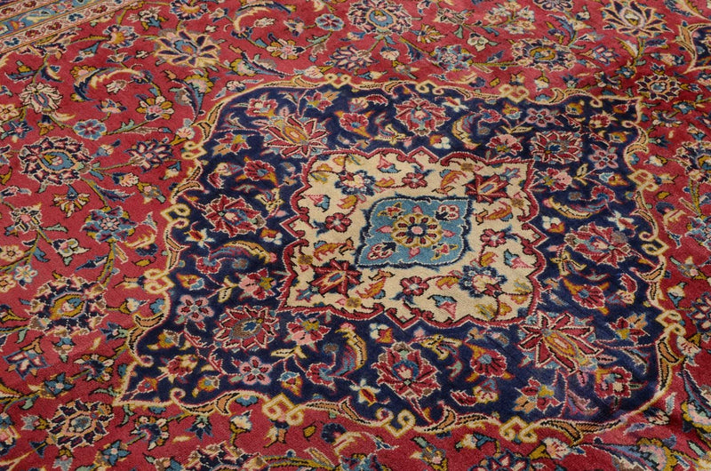 Persisk tæppe - Keshan - 344 x 243 cm - rød