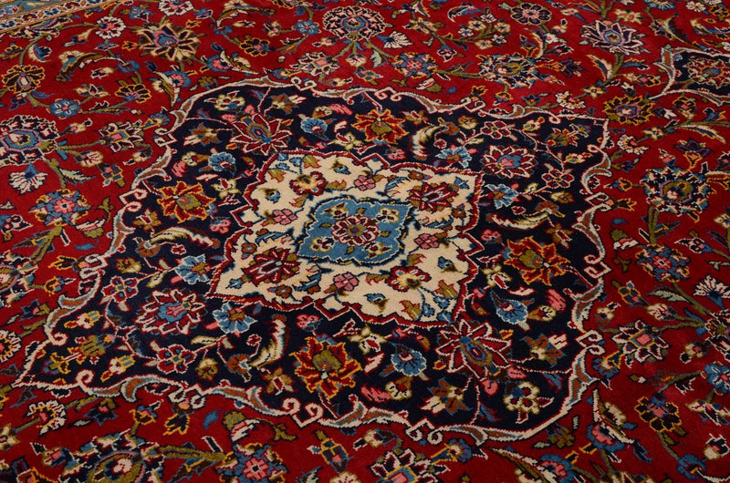 Persisk tæppe - Keshan - 365 x 253 cm - rød