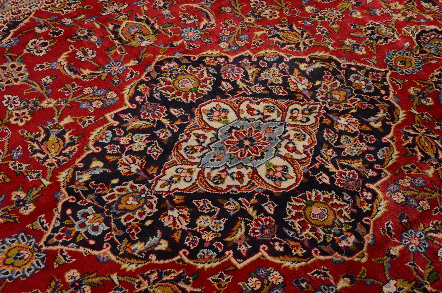 Persisk tæppe - Keshan - 342 x 246 cm - rød