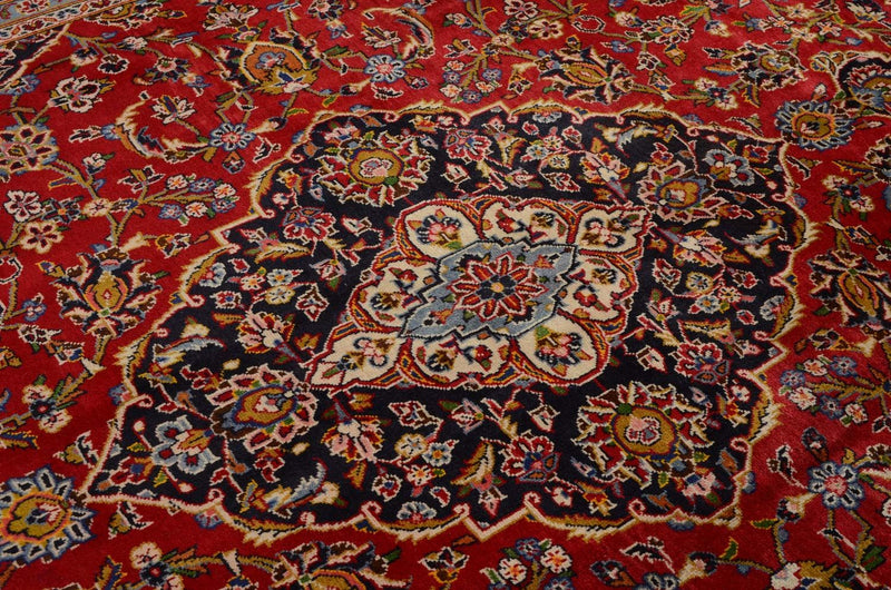 Persisk tæppe - Keshan - 342 x 246 cm - rød