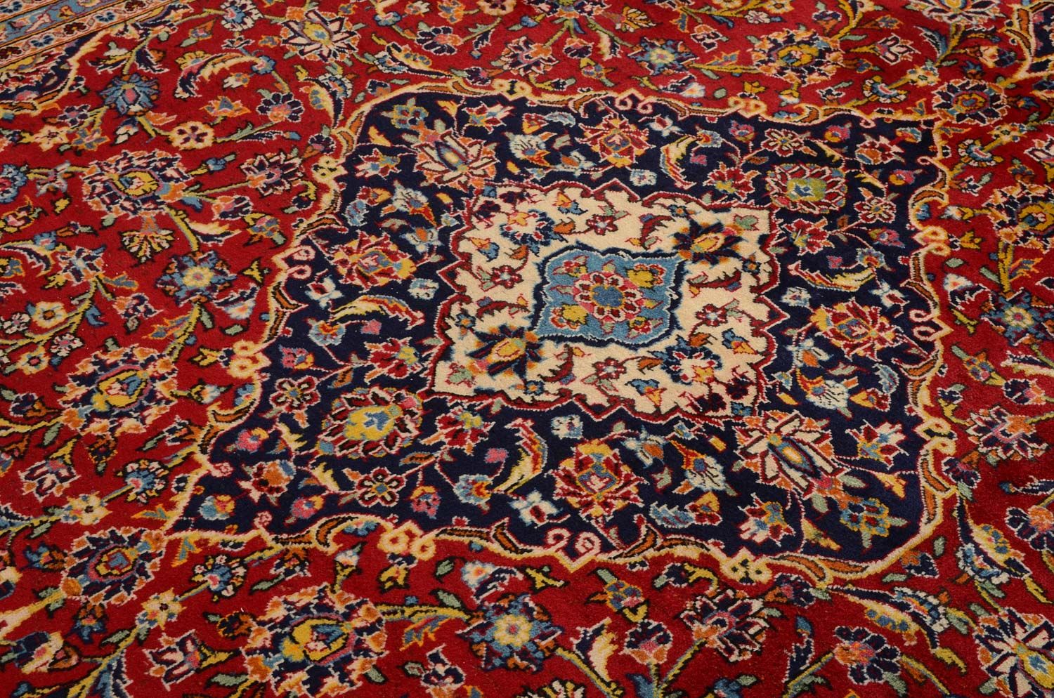 Persisk tæppe - Keshan - 358 x 246 cm - rød
