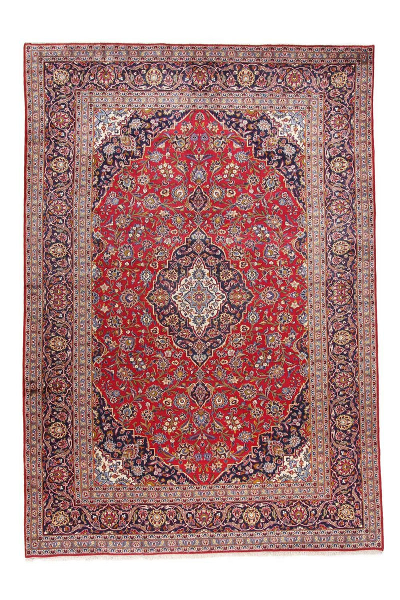 Persisk tæppe - Keshan - 349 x 246 cm - rød