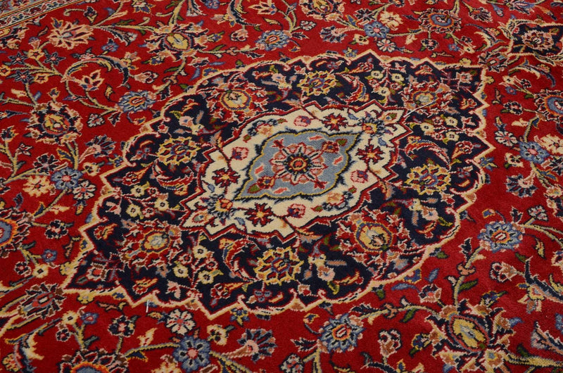 Persisk tæppe - Keshan - 336 x 241 cm - rød