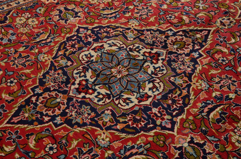 Persisk tæppe - Keshan - 295 x 192 cm - rød