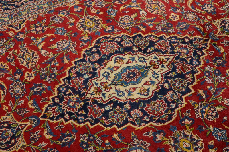 Persisk tæppe - Keshan - 286 x 194 cm - rød