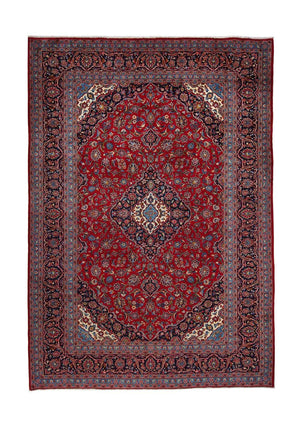 Persisk tæppe - Keshan - 352 x 246 cm - rød