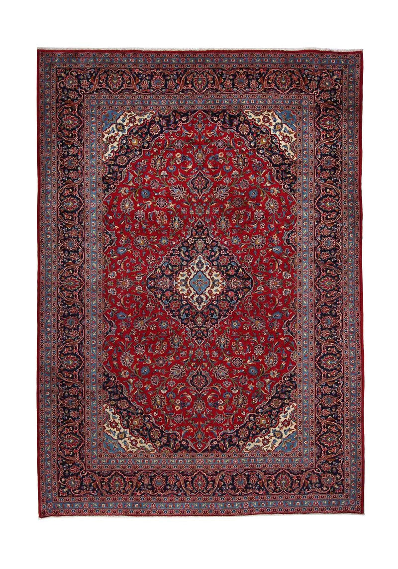 Persisk tæppe - Keshan - 352 x 246 cm - rød