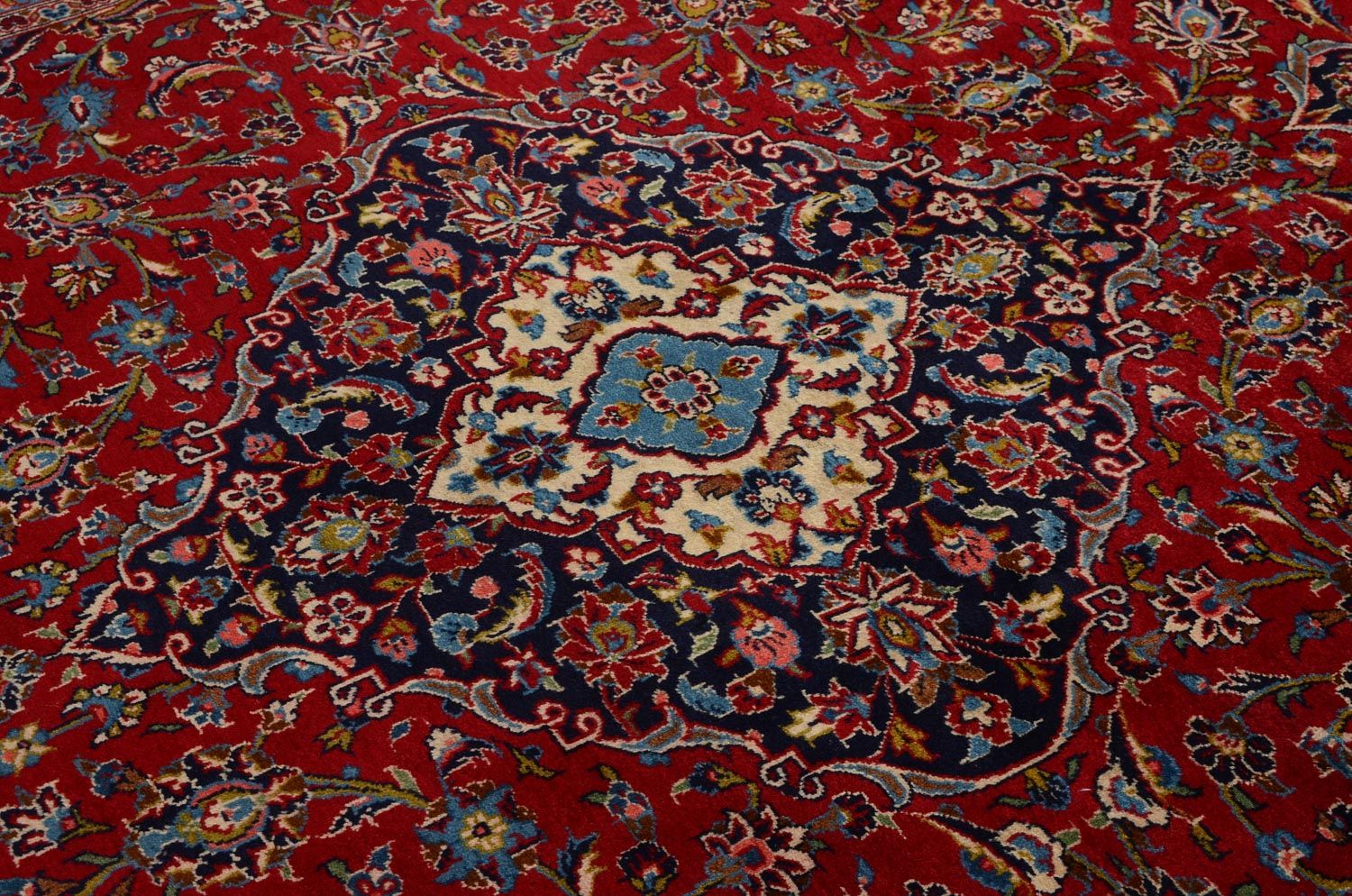 Persisk tæppe - Keshan - 352 x 246 cm - rød