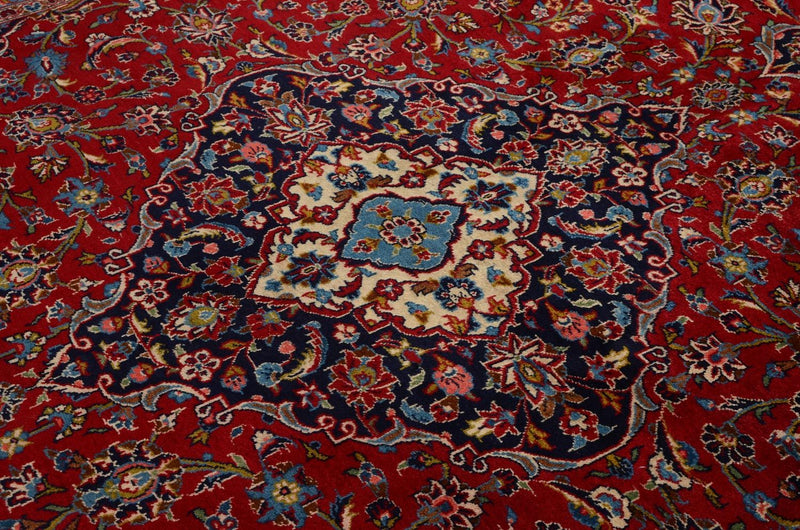 Persisk tæppe - Keshan - 352 x 246 cm - rød