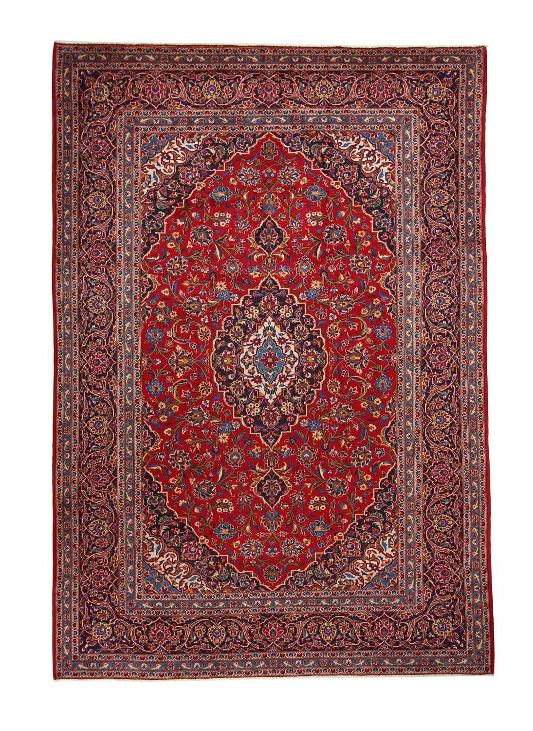 Persisk tæppe - Keshan - 357 x 245 cm - rød