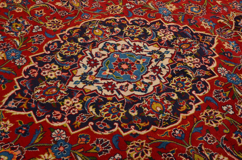 Persisk tæppe - Keshan - 357 x 245 cm - rød