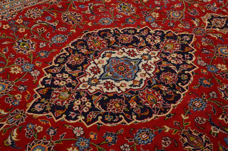 Persisk tæppe - Keshan - 360 x 255 cm - rød