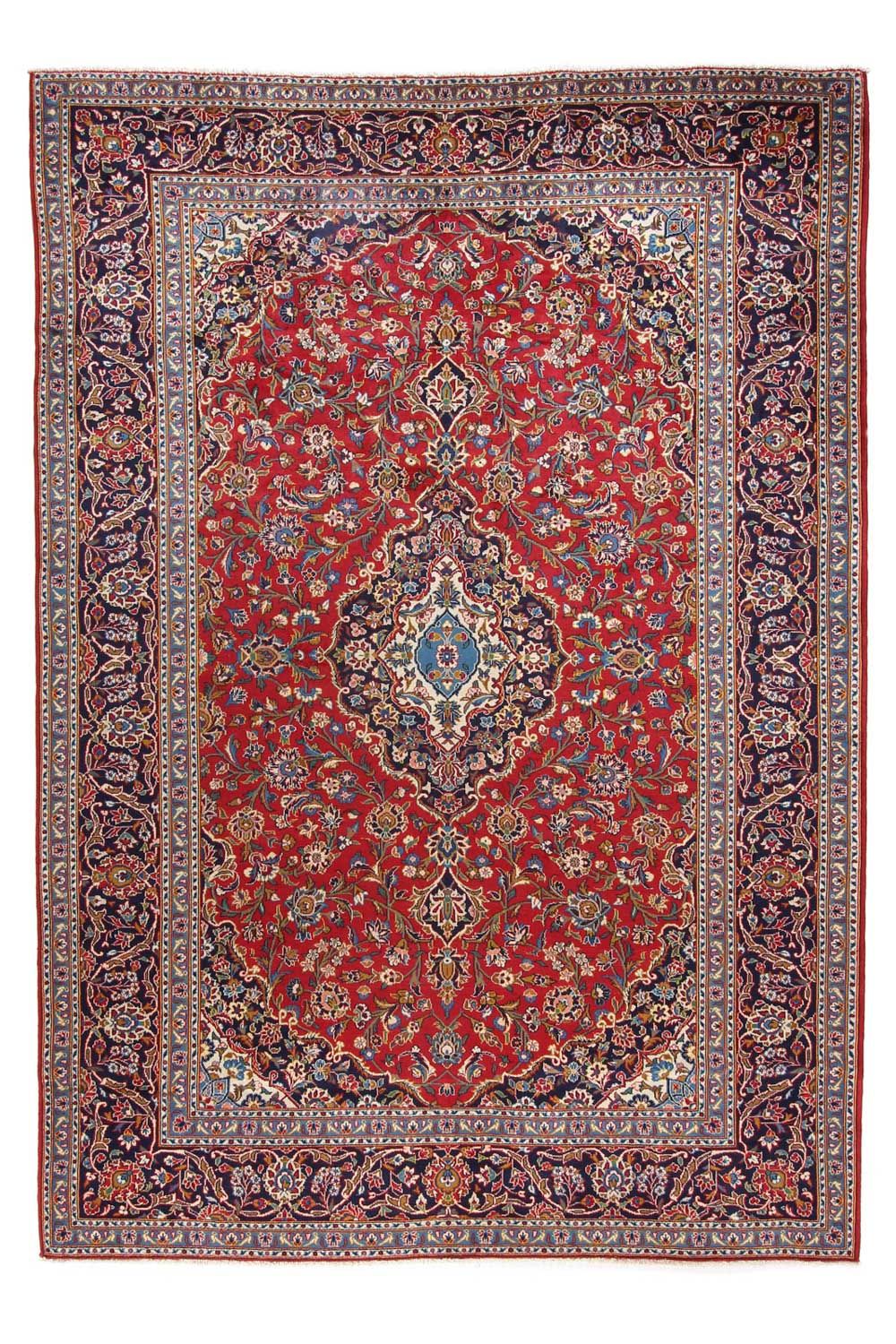 Persisk tæppe - Keshan - 359 x 252 cm - rød