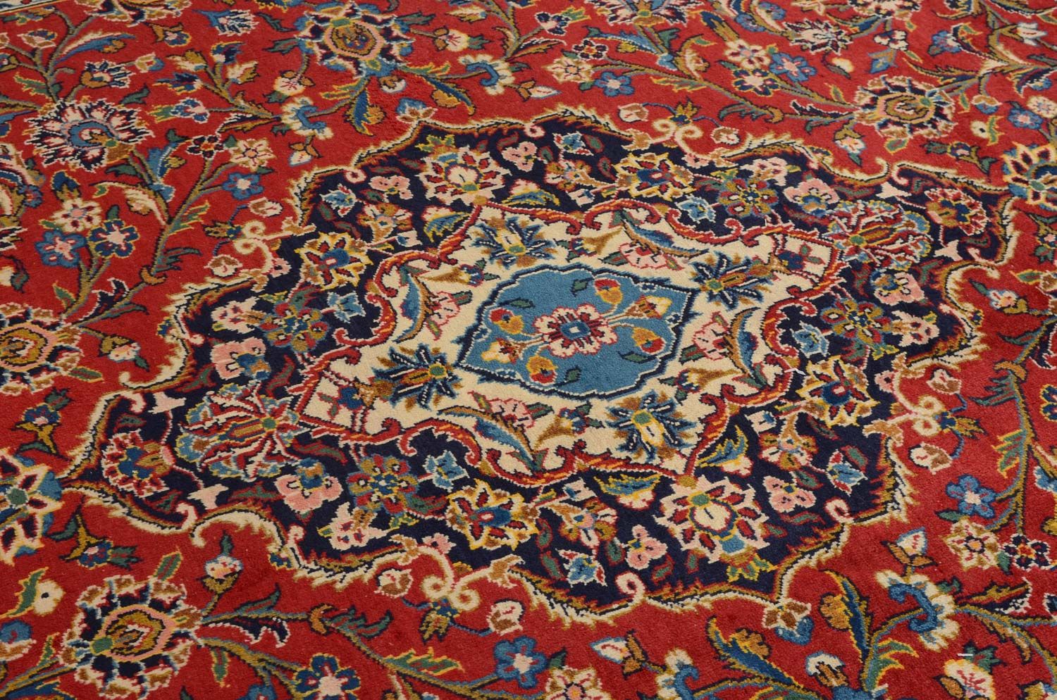 Persisk tæppe - Keshan - 359 x 252 cm - rød