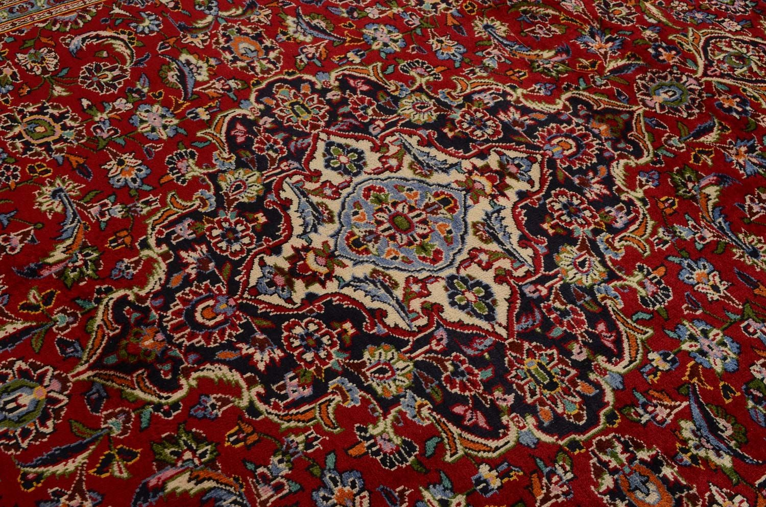 Persisk tæppe - Keshan - 352 x 248 cm - rød
