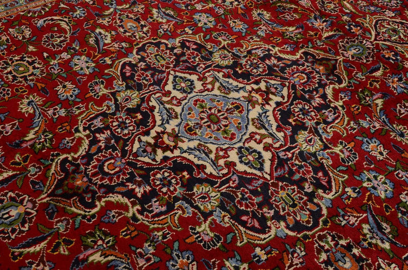 Persisk tæppe - Keshan - 352 x 248 cm - rød