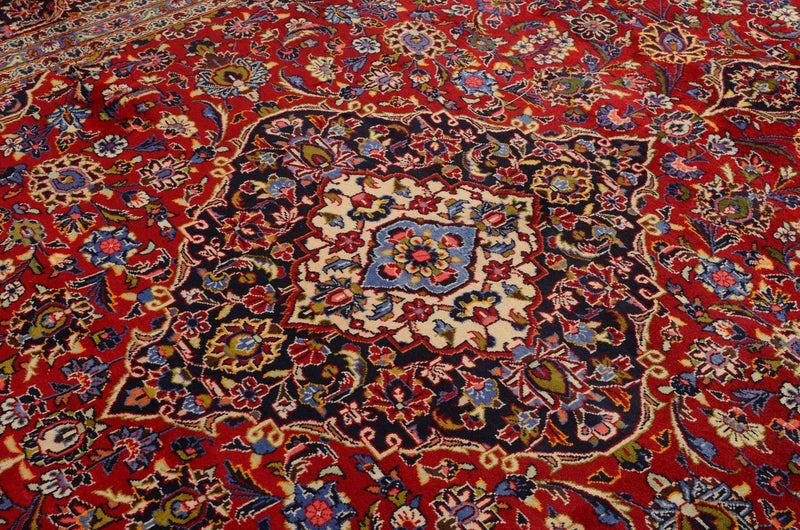 Persisk tæppe - Keshan - 400 x 291 cm - rød