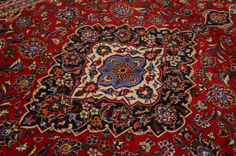 Persisk tæppe - Keshan - 370 x 255 cm - rød