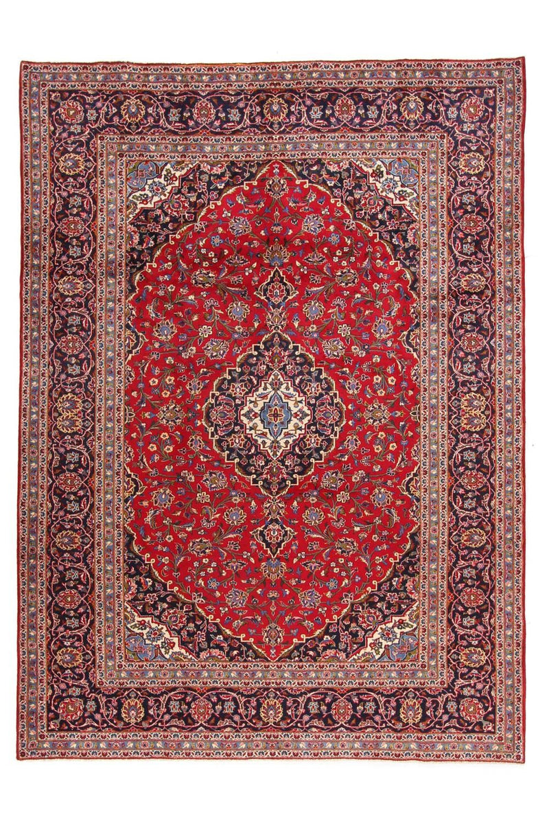Persisk tæppe - Keshan - 346 x 253 cm - rød