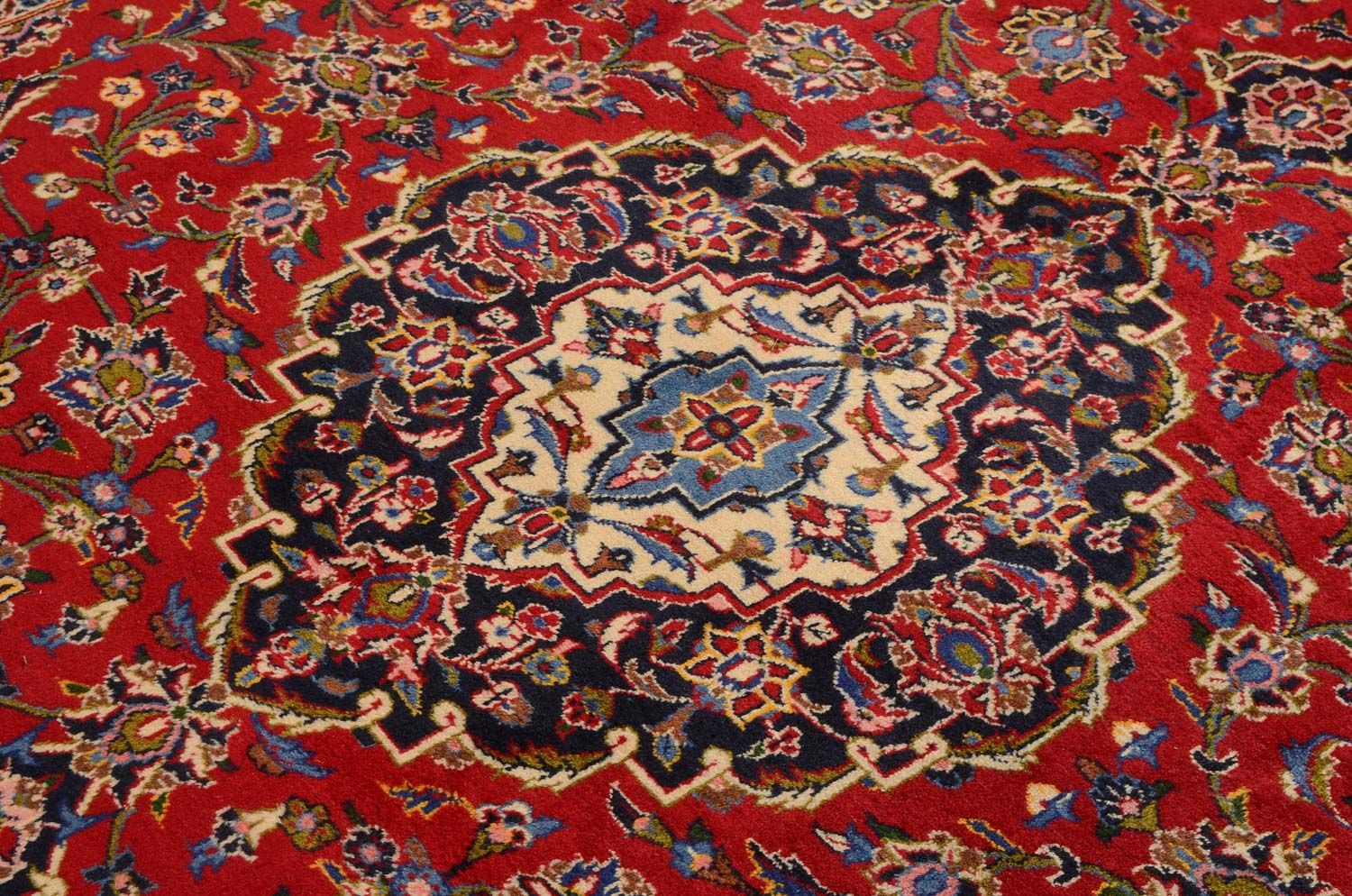Persisk tæppe - Keshan - 346 x 253 cm - rød