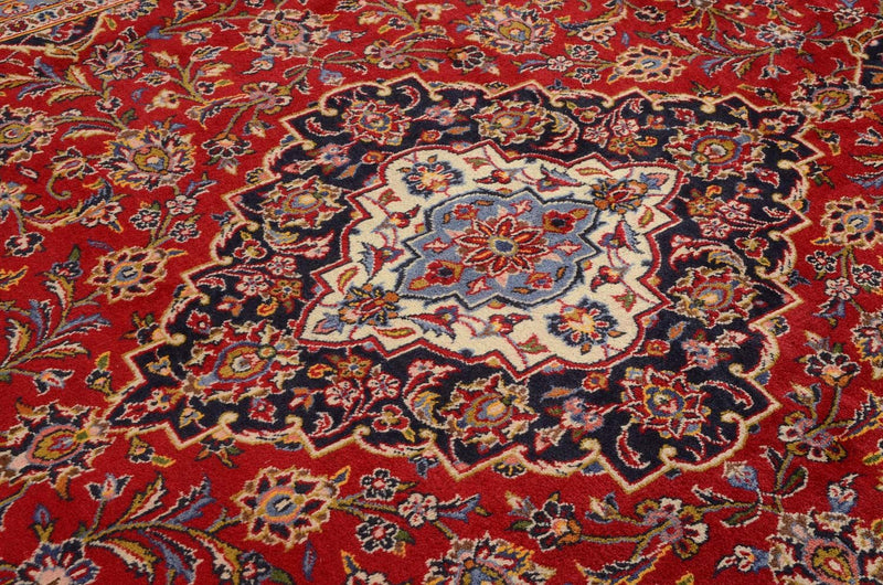Persisk tæppe - Keshan - 347 x 240 cm - rød