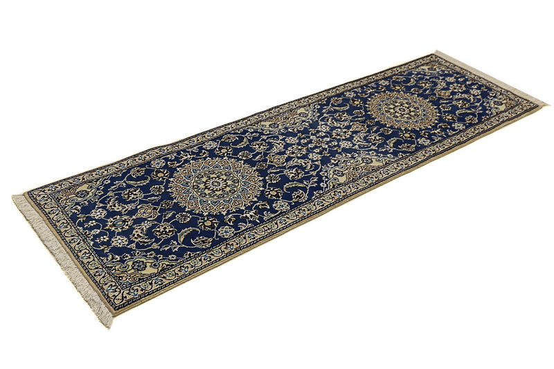 Løber Persisk tæppe - Nain - Royal - 200 x 60 cm - blå