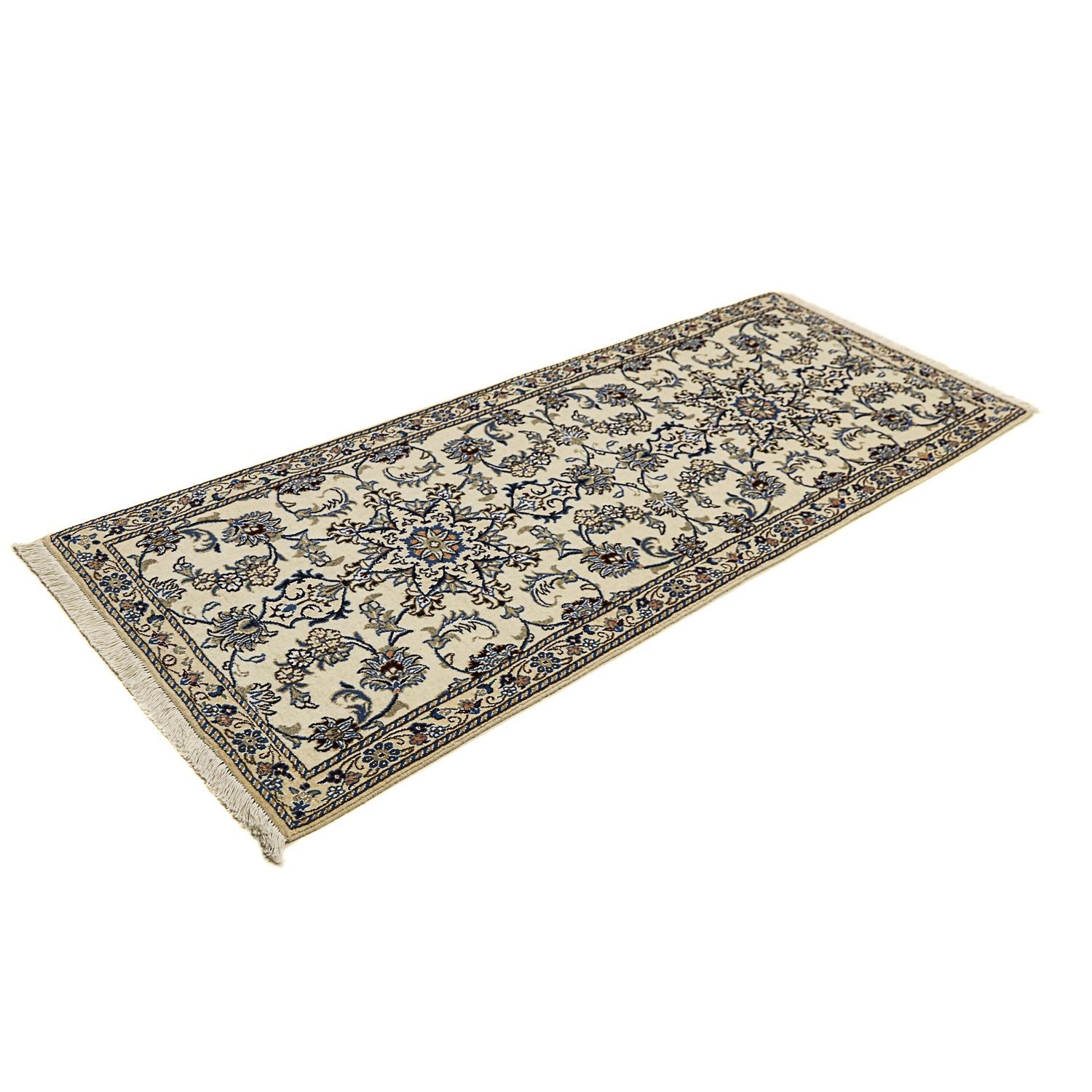 Løber Persisk tæppe - Nain - Royal - 198 x 80 cm - beige