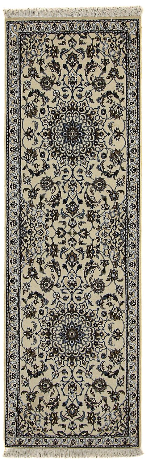 Løber Persisk tæppe - Nain - Royal - 199 x 62 cm - beige