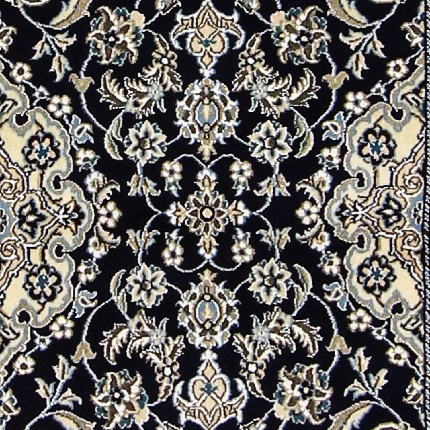 Løber Persisk tæppe - Nain - Royal - 200 x 62 cm - mørkeblå