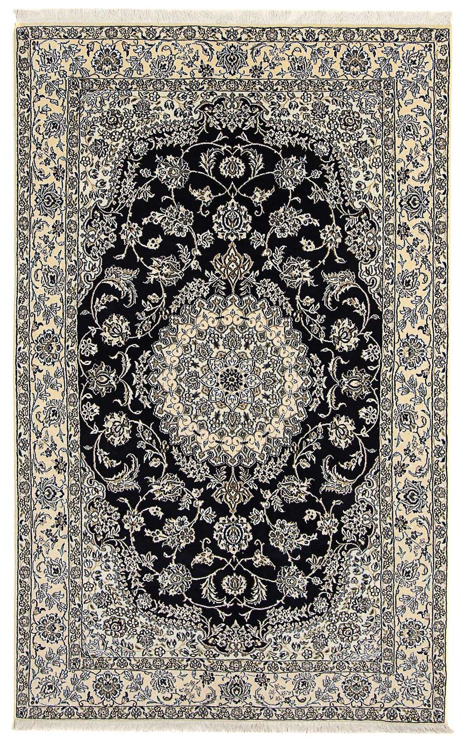 Persisk tæppe - Nain - Royal - 255 x 154 cm - mørkeblå