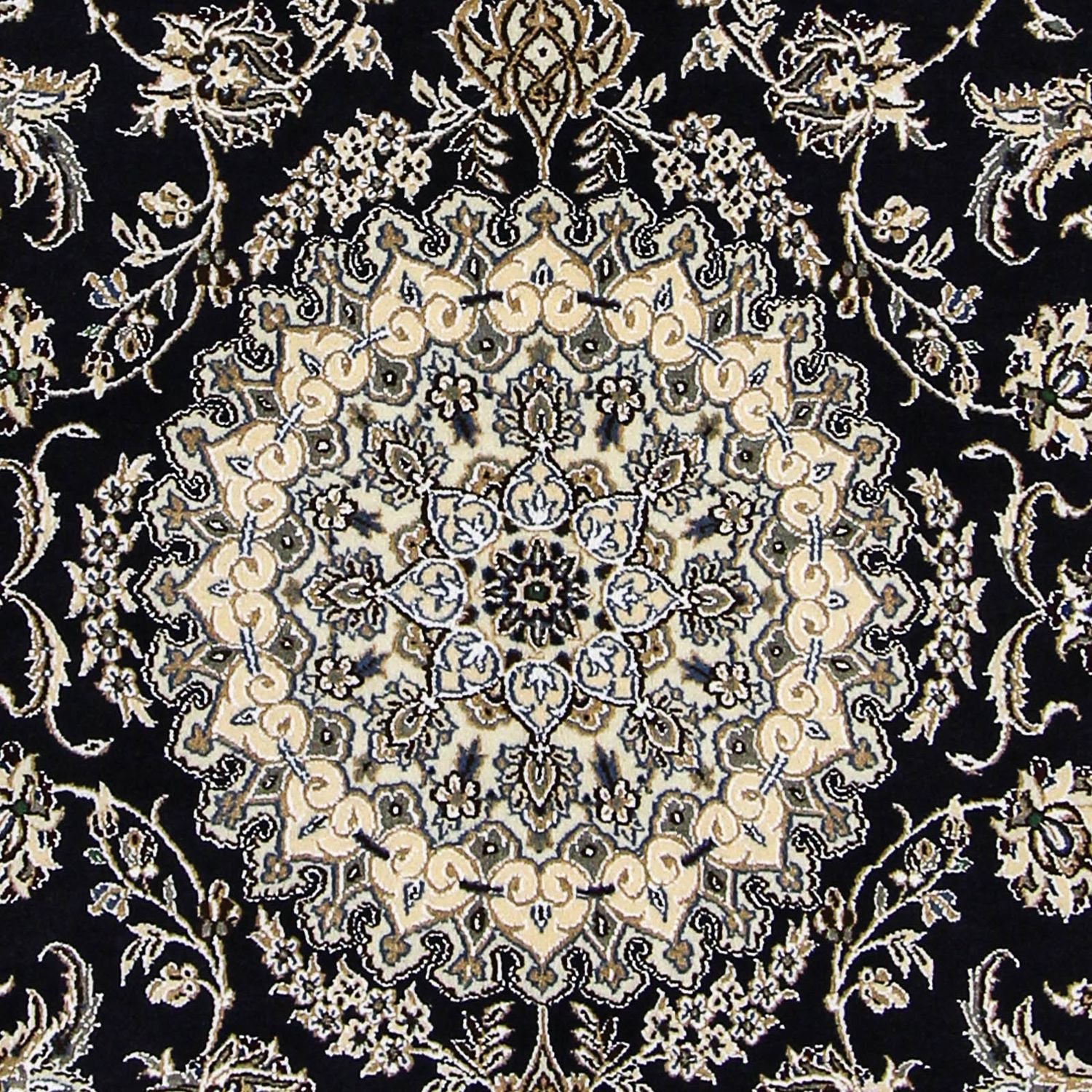 Persisk tæppe - Nain - Royal - 255 x 154 cm - mørkeblå