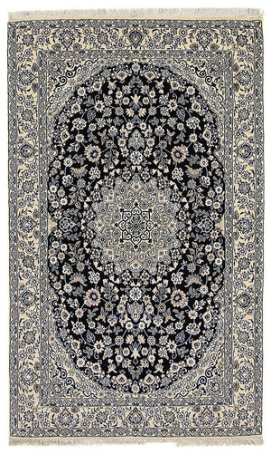 Persisk tæppe - Nain - Royal - 202 x 130 cm - mørkeblå