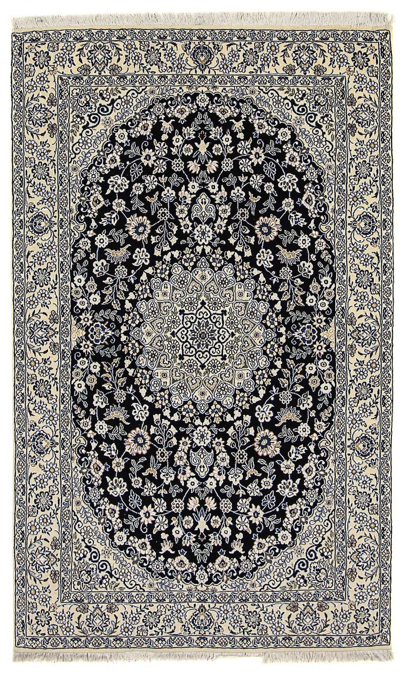 Persisk tæppe - Nain - Royal - 202 x 130 cm - mørkeblå