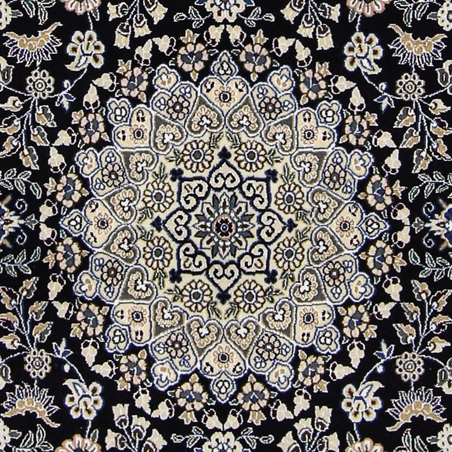 Persisk tæppe - Nain - Royal - 202 x 130 cm - mørkeblå