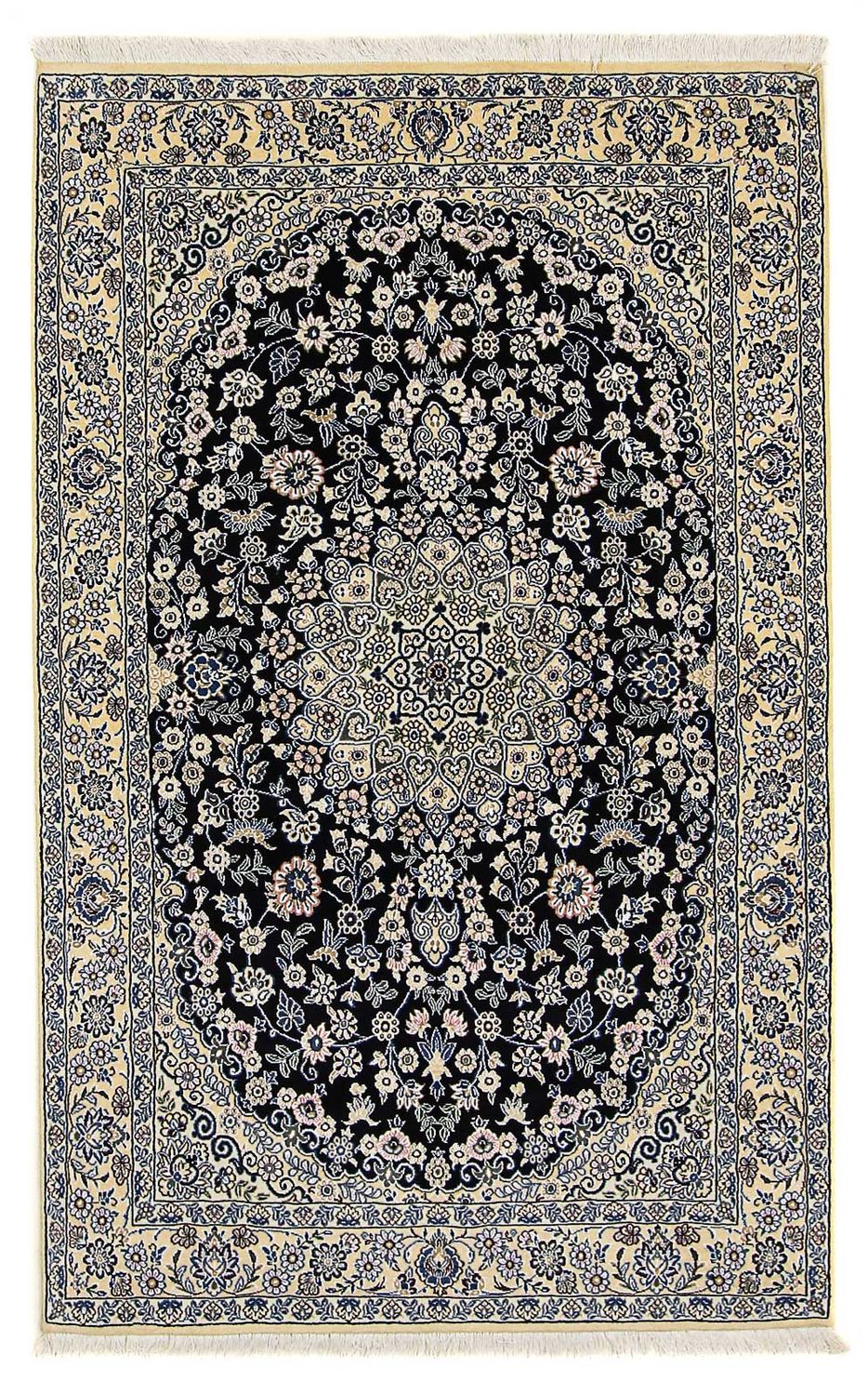 Persisk tæppe - Nain - Royal - 202 x 132 cm - mørkeblå