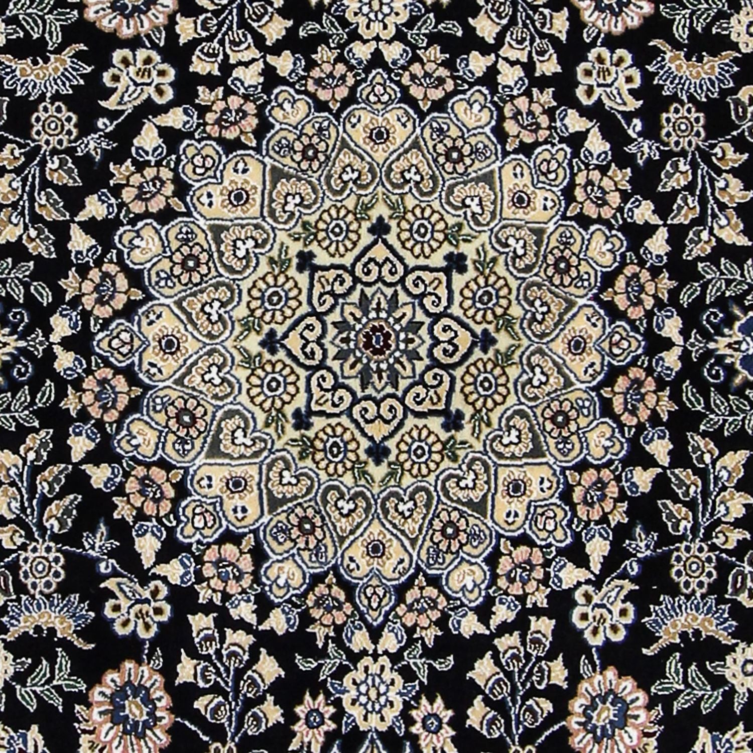 Persisk tæppe - Nain - Royal - 202 x 132 cm - mørkeblå