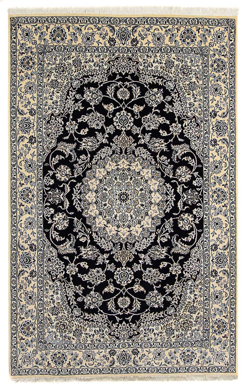 Persisk tæppe - Nain - Royal - 246 x 154 cm - mørkeblå