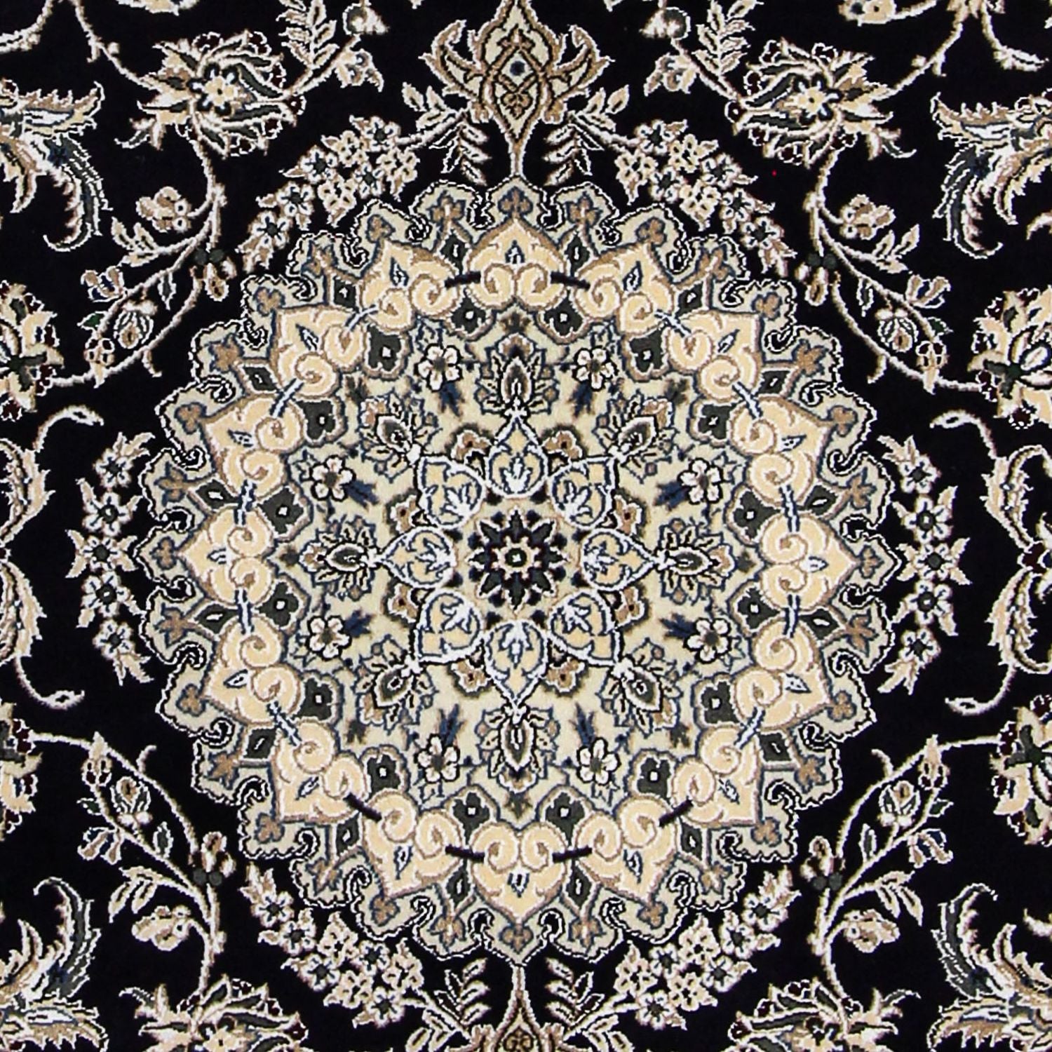 Persisk tæppe - Nain - Royal - 246 x 154 cm - mørkeblå