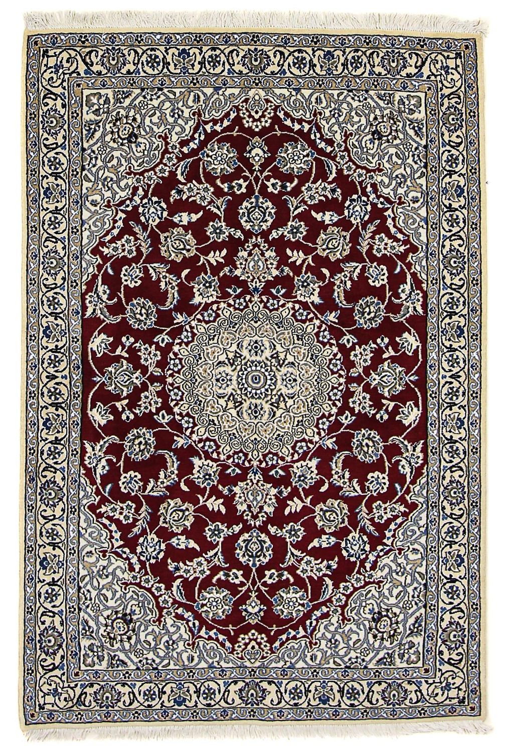 Persisk tæppe - Nain - Royal - 175 x 118 cm - mørkerød