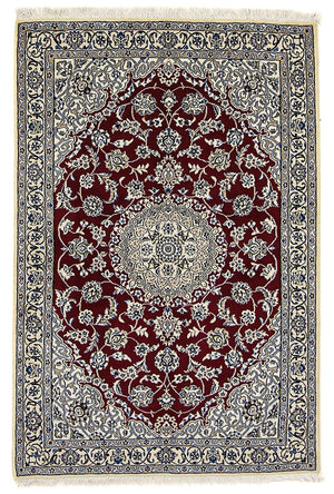 Persisk tæppe - Nain - Royal - 175 x 118 cm - mørkerød