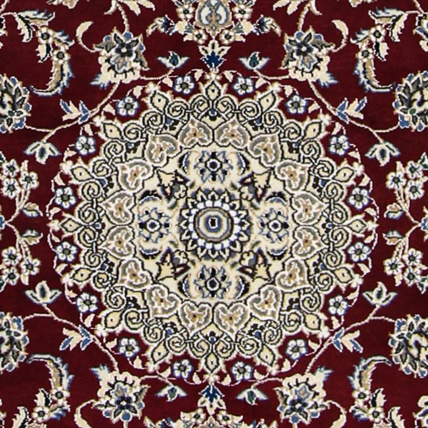 Persisk tæppe - Nain - Royal - 175 x 118 cm - mørkerød