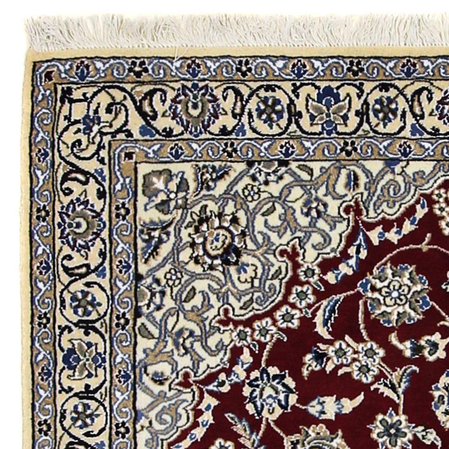 Persisk tæppe - Nain - Royal - 175 x 118 cm - mørkerød