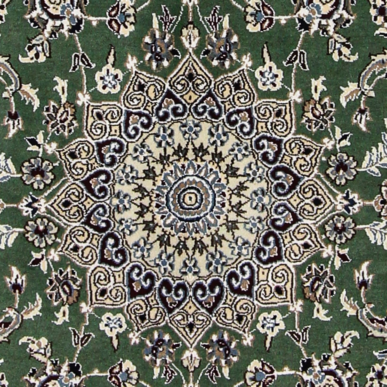 Persisk tæppe - Nain - Royal - 185 x 118 cm - mørkegrøn