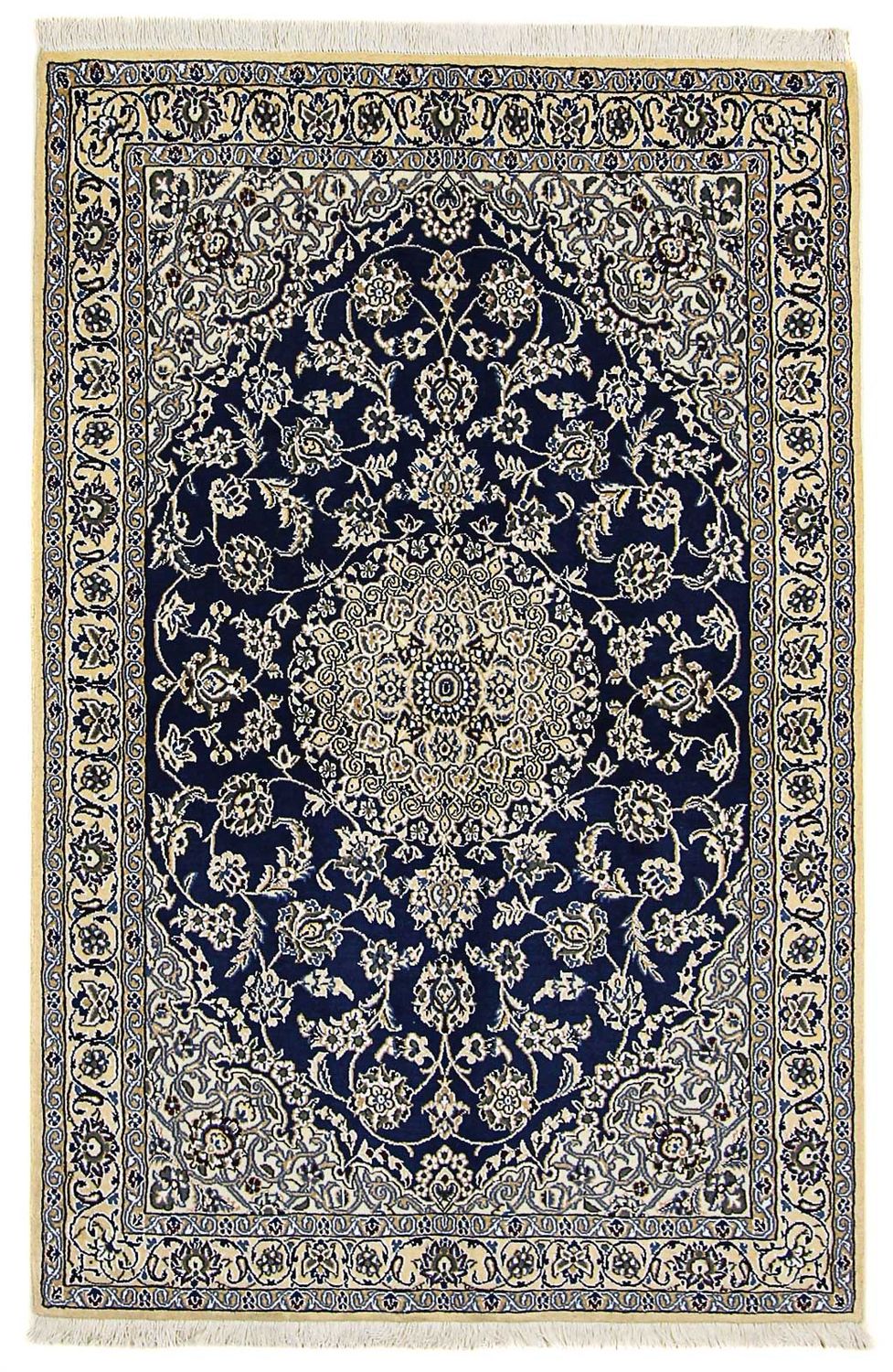 Persisk tæppe - Nain - Royal - 175 x 116 cm - mørkeblå