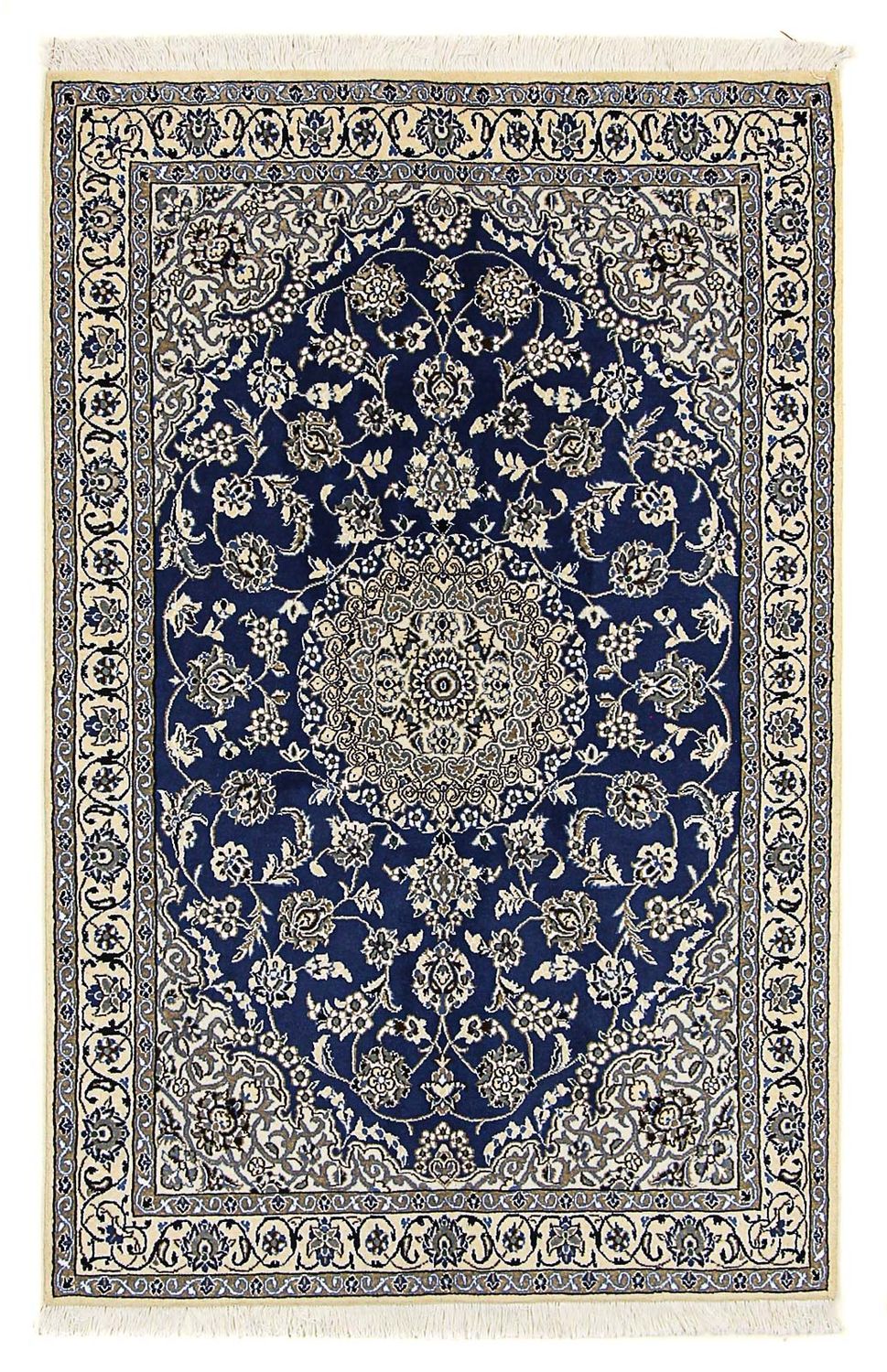 Persisk tæppe - Nain - Royal - 179 x 117 cm - mørkeblå