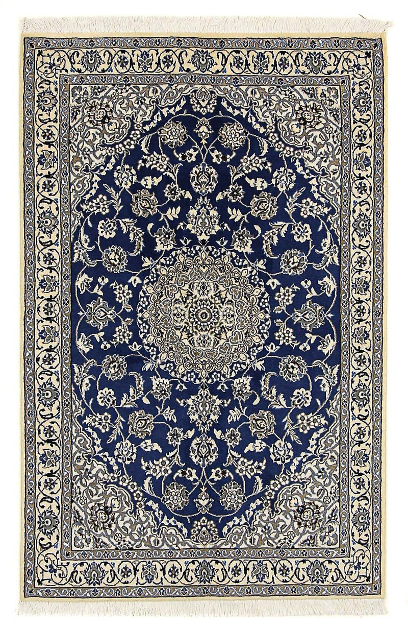 Persisk tæppe - Nain - Royal - 179 x 117 cm - mørkeblå