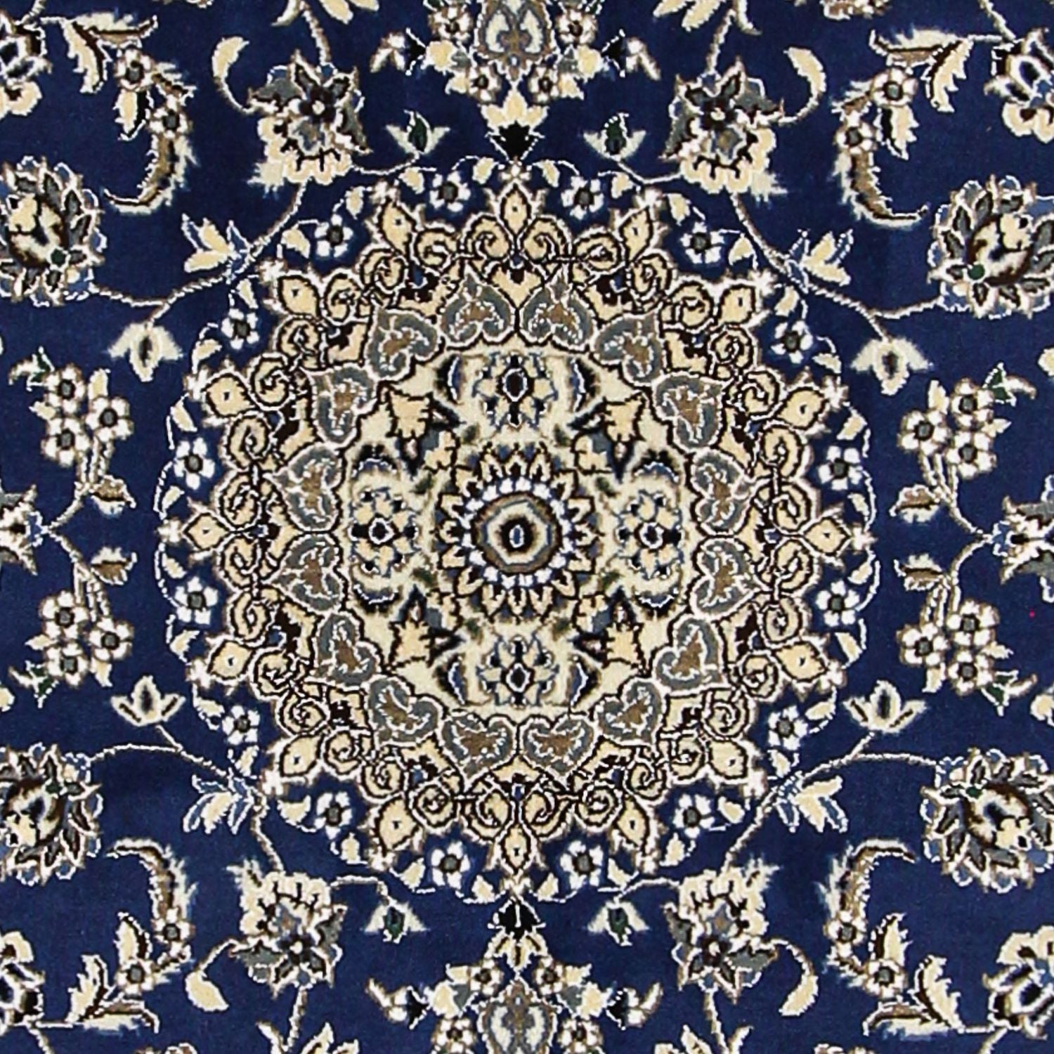 Persisk tæppe - Nain - Royal - 179 x 117 cm - mørkeblå