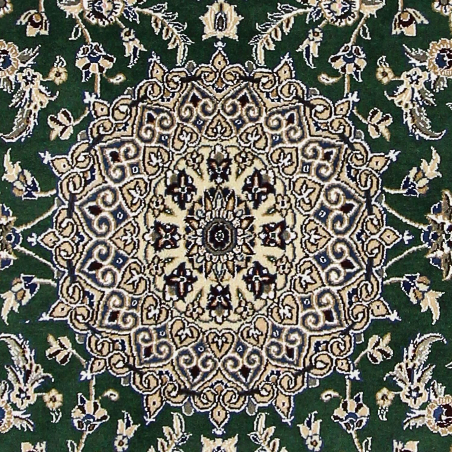 Persisk tæppe - Nain - Royal - 178 x 120 cm - mørkegrøn